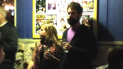 Om Bar patrons drinking on public sidewalk